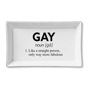 Gay Description Ceramic Tray
